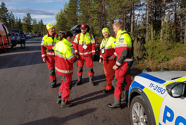 Fjällräddare under övningen Barents Rescue 2019